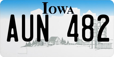 IA license plate AUN482