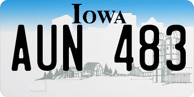 IA license plate AUN483
