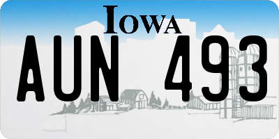 IA license plate AUN493