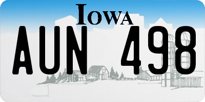 IA license plate AUN498
