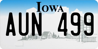 IA license plate AUN499