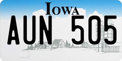 IA license plate AUN505
