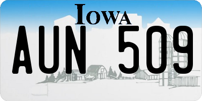 IA license plate AUN509