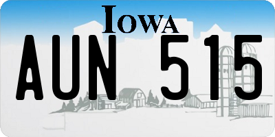 IA license plate AUN515