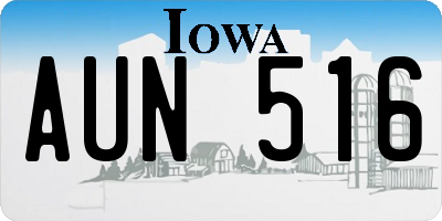 IA license plate AUN516