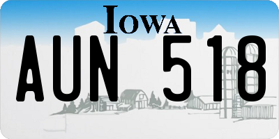 IA license plate AUN518