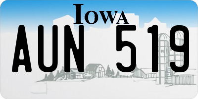 IA license plate AUN519
