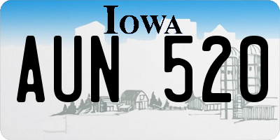 IA license plate AUN520