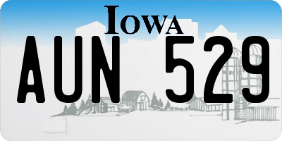 IA license plate AUN529