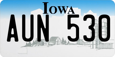 IA license plate AUN530