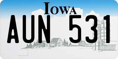 IA license plate AUN531