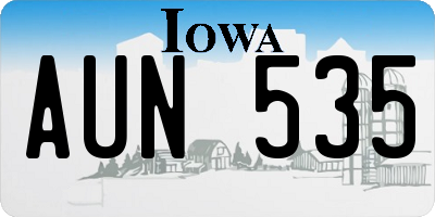 IA license plate AUN535