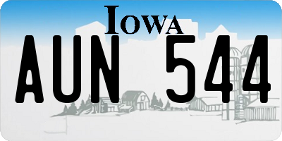 IA license plate AUN544