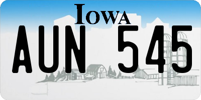 IA license plate AUN545