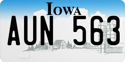 IA license plate AUN563