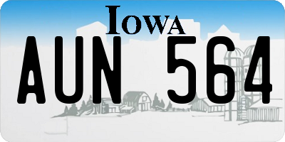 IA license plate AUN564