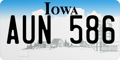 IA license plate AUN586