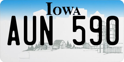 IA license plate AUN590