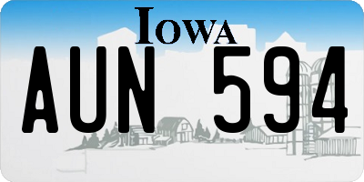 IA license plate AUN594