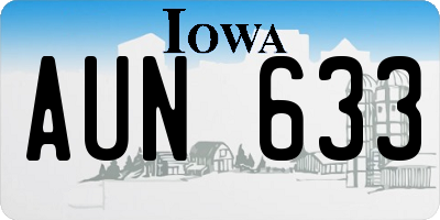 IA license plate AUN633