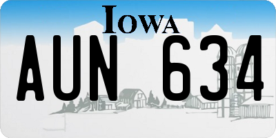 IA license plate AUN634