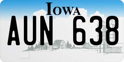 IA license plate AUN638