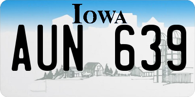 IA license plate AUN639