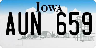 IA license plate AUN659