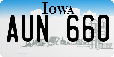 IA license plate AUN660