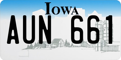 IA license plate AUN661