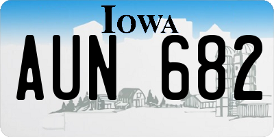 IA license plate AUN682
