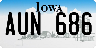 IA license plate AUN686