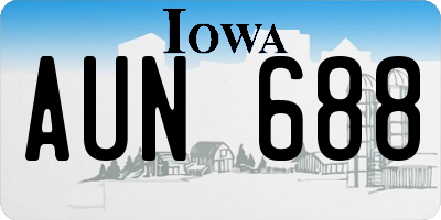 IA license plate AUN688