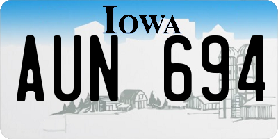 IA license plate AUN694