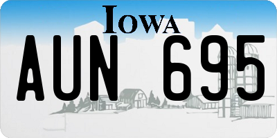 IA license plate AUN695