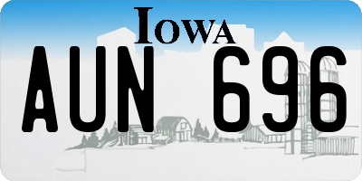 IA license plate AUN696