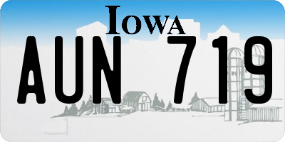 IA license plate AUN719
