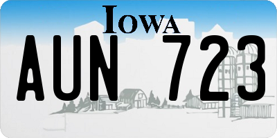 IA license plate AUN723