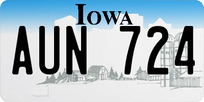 IA license plate AUN724