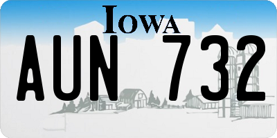 IA license plate AUN732