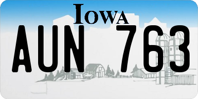IA license plate AUN763