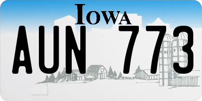 IA license plate AUN773