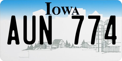 IA license plate AUN774