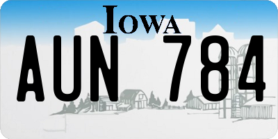 IA license plate AUN784