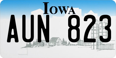 IA license plate AUN823