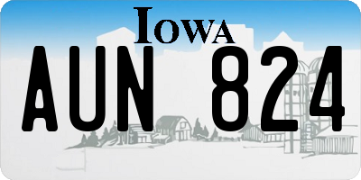 IA license plate AUN824