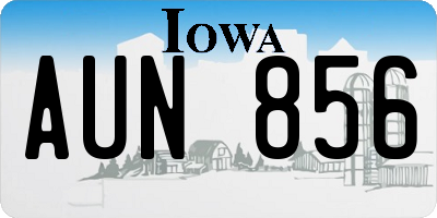 IA license plate AUN856