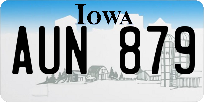 IA license plate AUN879