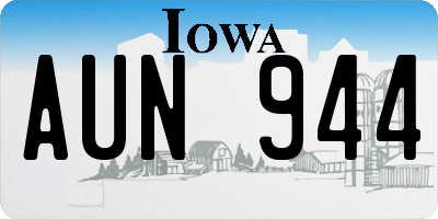 IA license plate AUN944