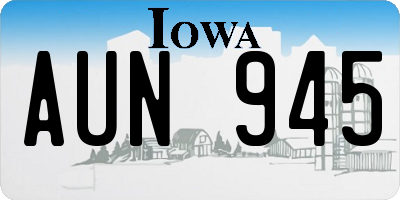 IA license plate AUN945